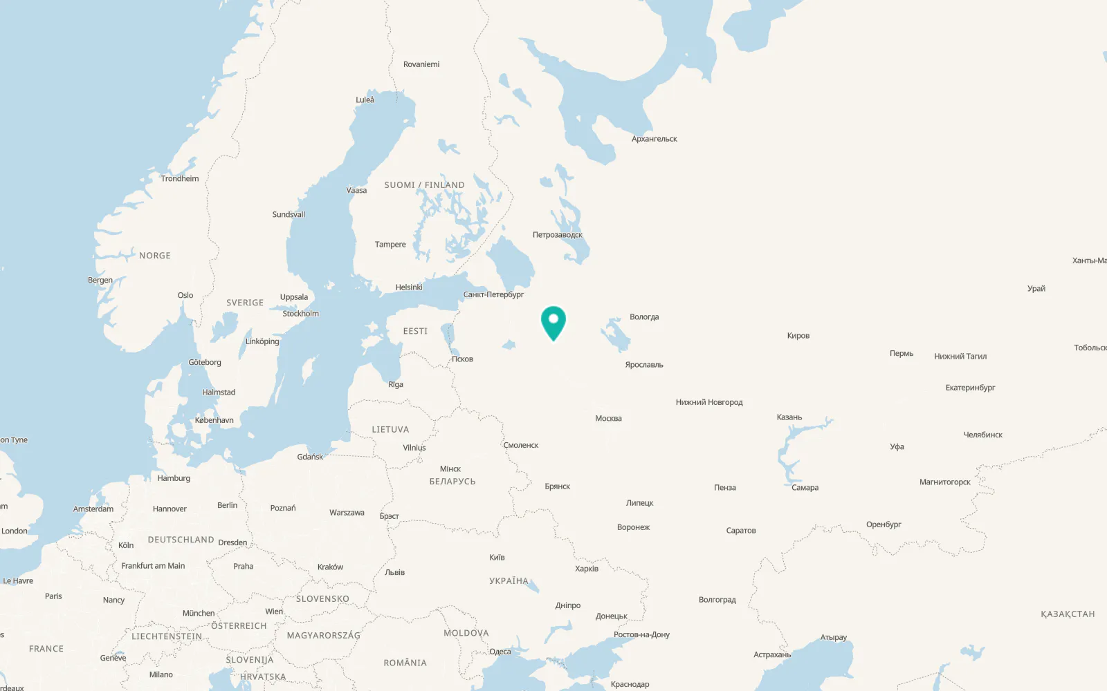 Map of Opechenskiy Posad