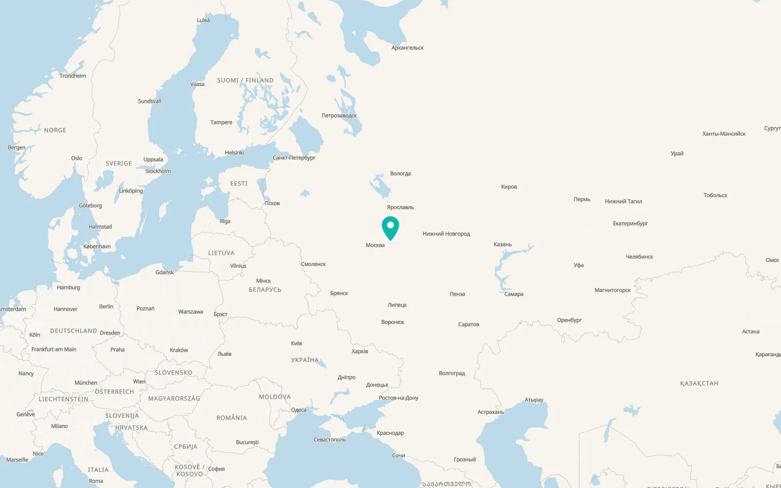 Map of Orekhovo-Zuyevo