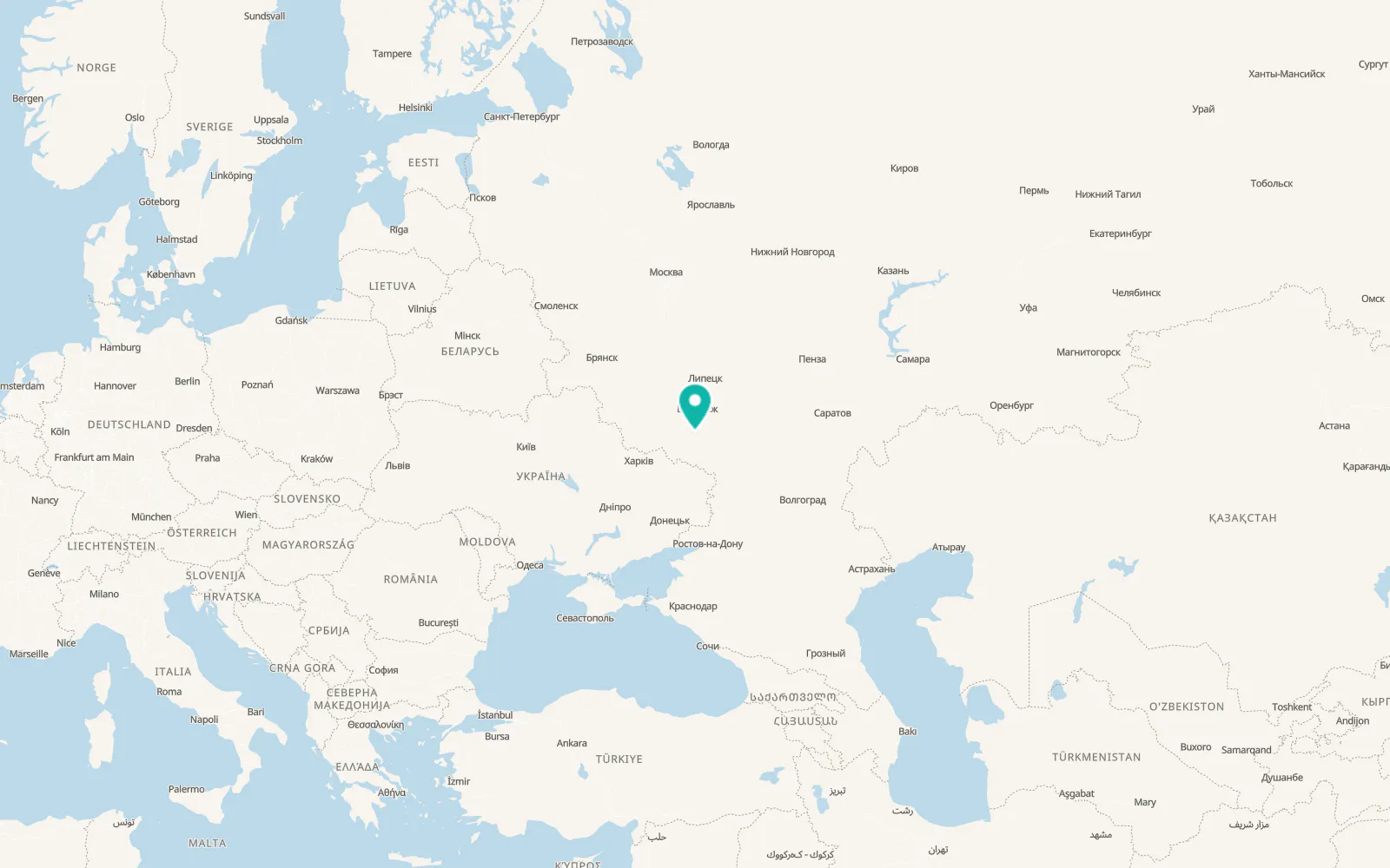 Map of Ostrogozhsk
