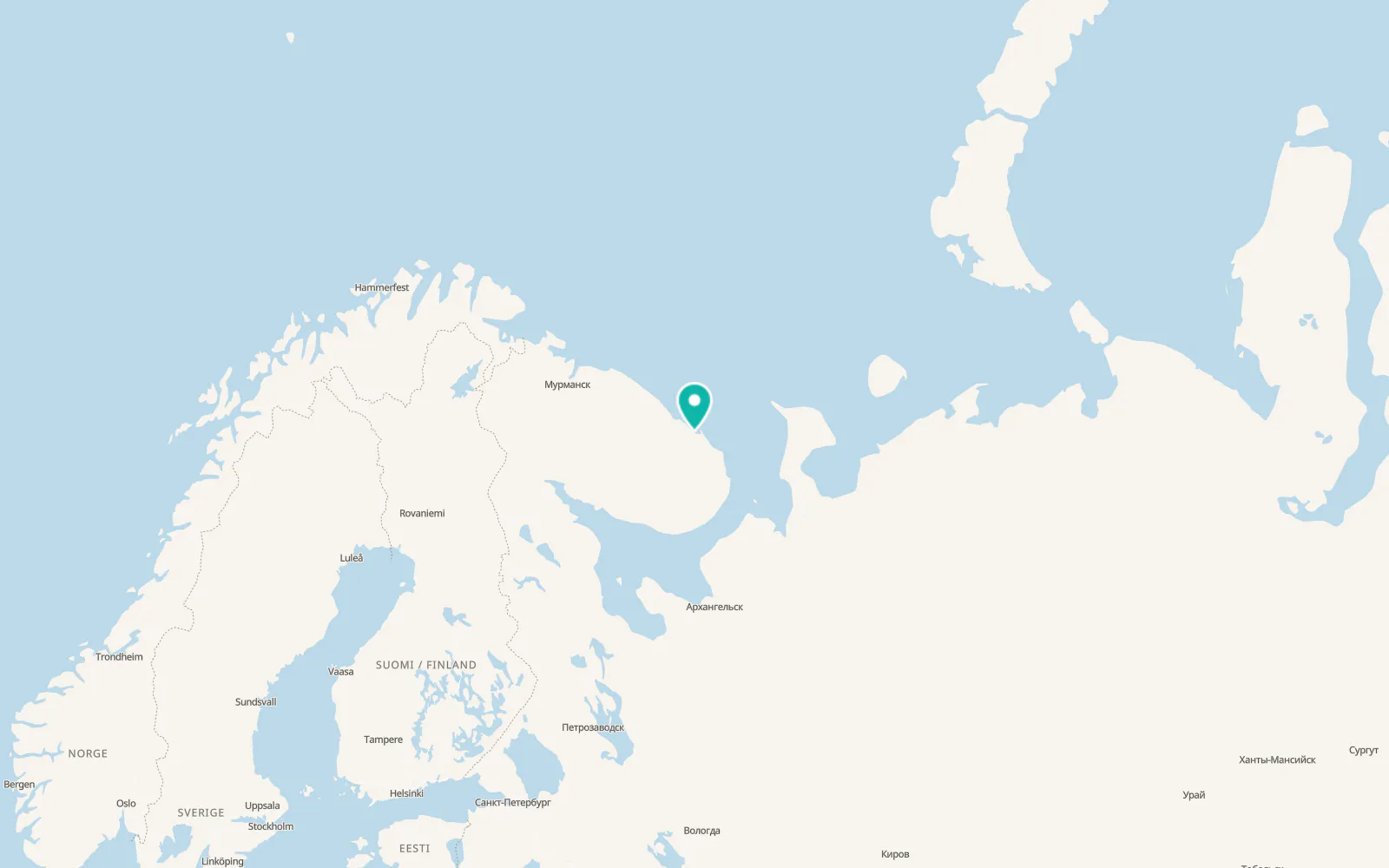 Map of Ostrovnoy