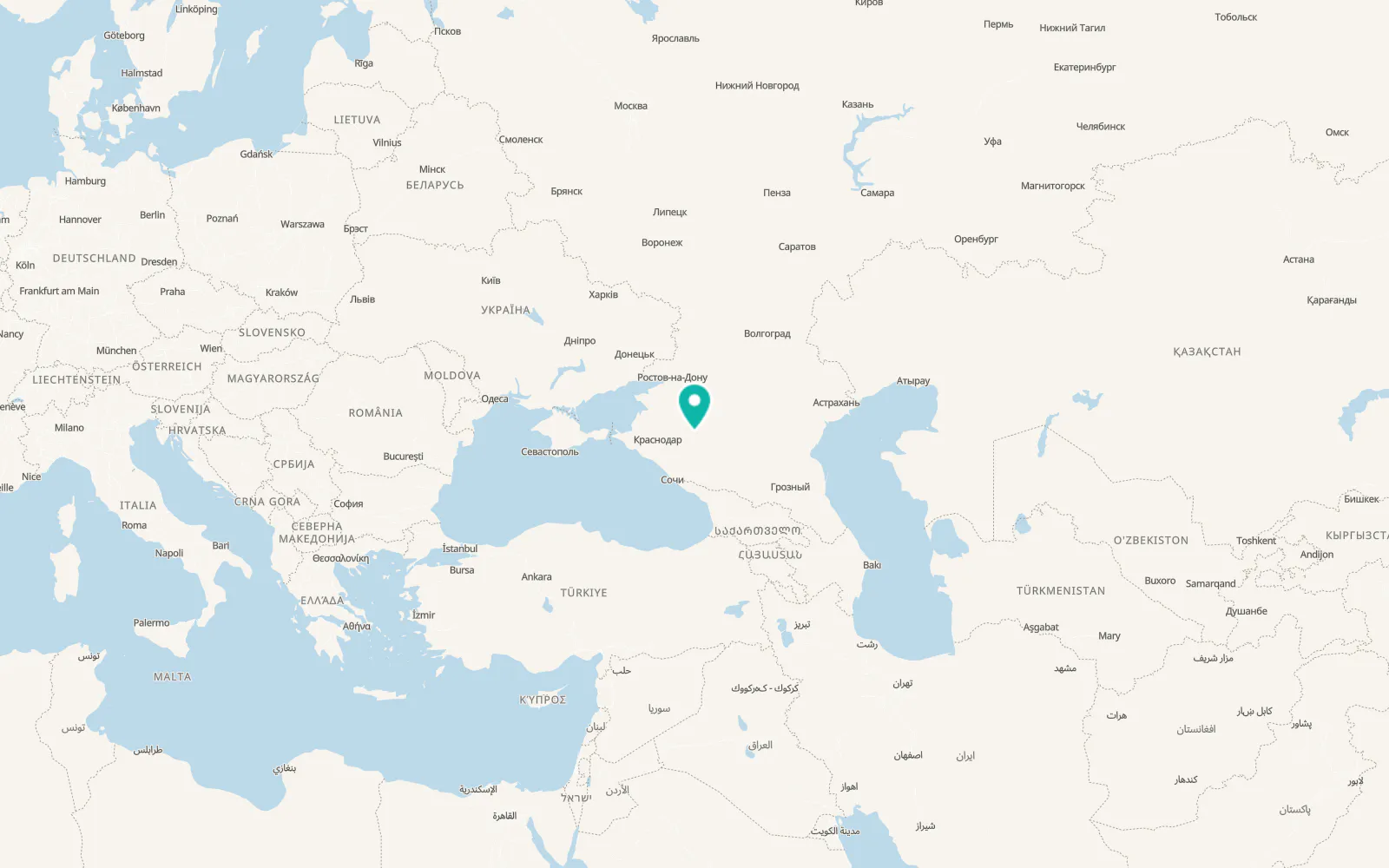Map of Otrado-Kubanskoye
