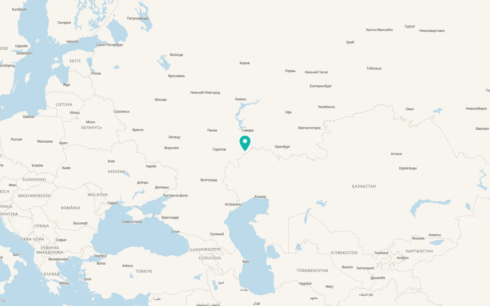 Map of Ozinki
