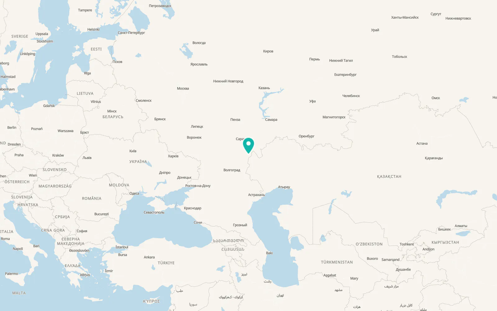 Map of Pallasovka