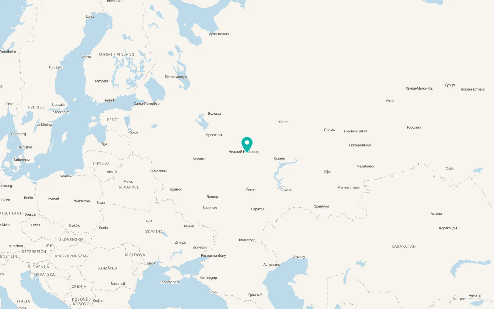 Map of Pamyat’ Parizhskoy Kommuny