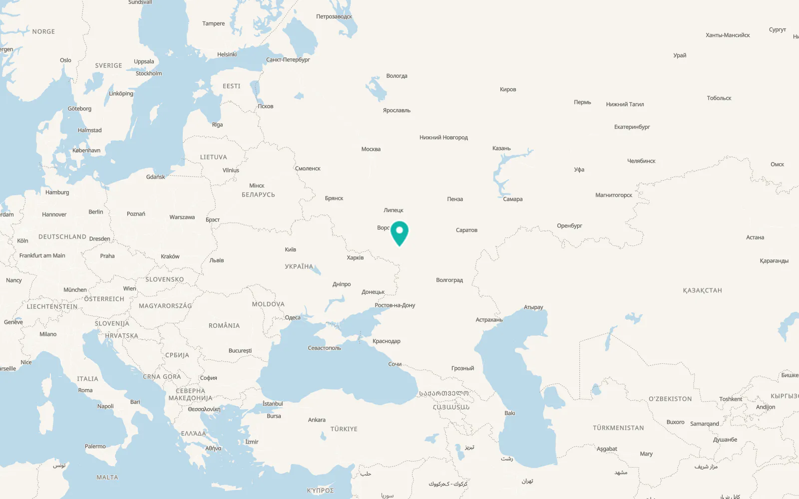 Map of Pavlovsk