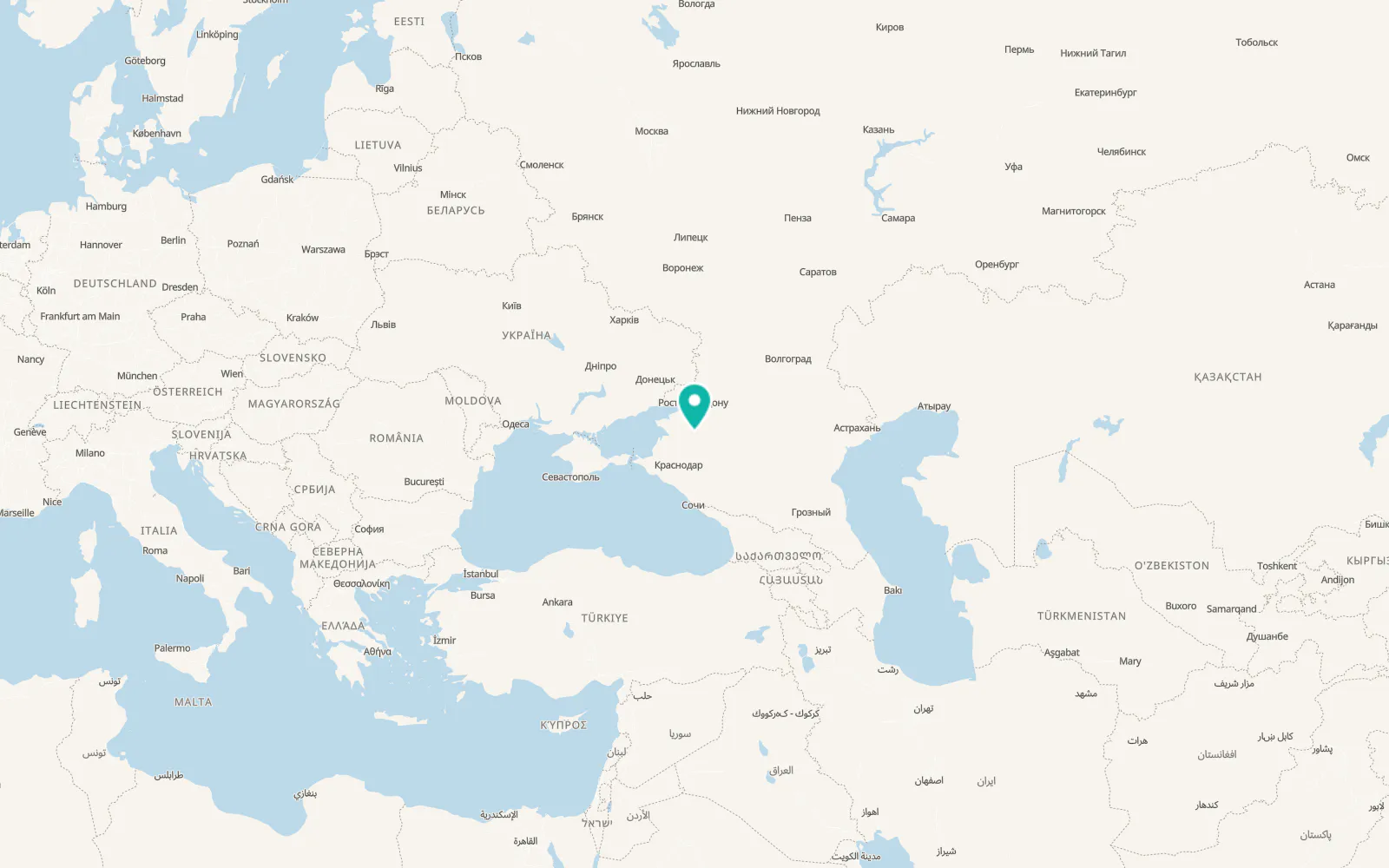 Map of Pavlovskaya