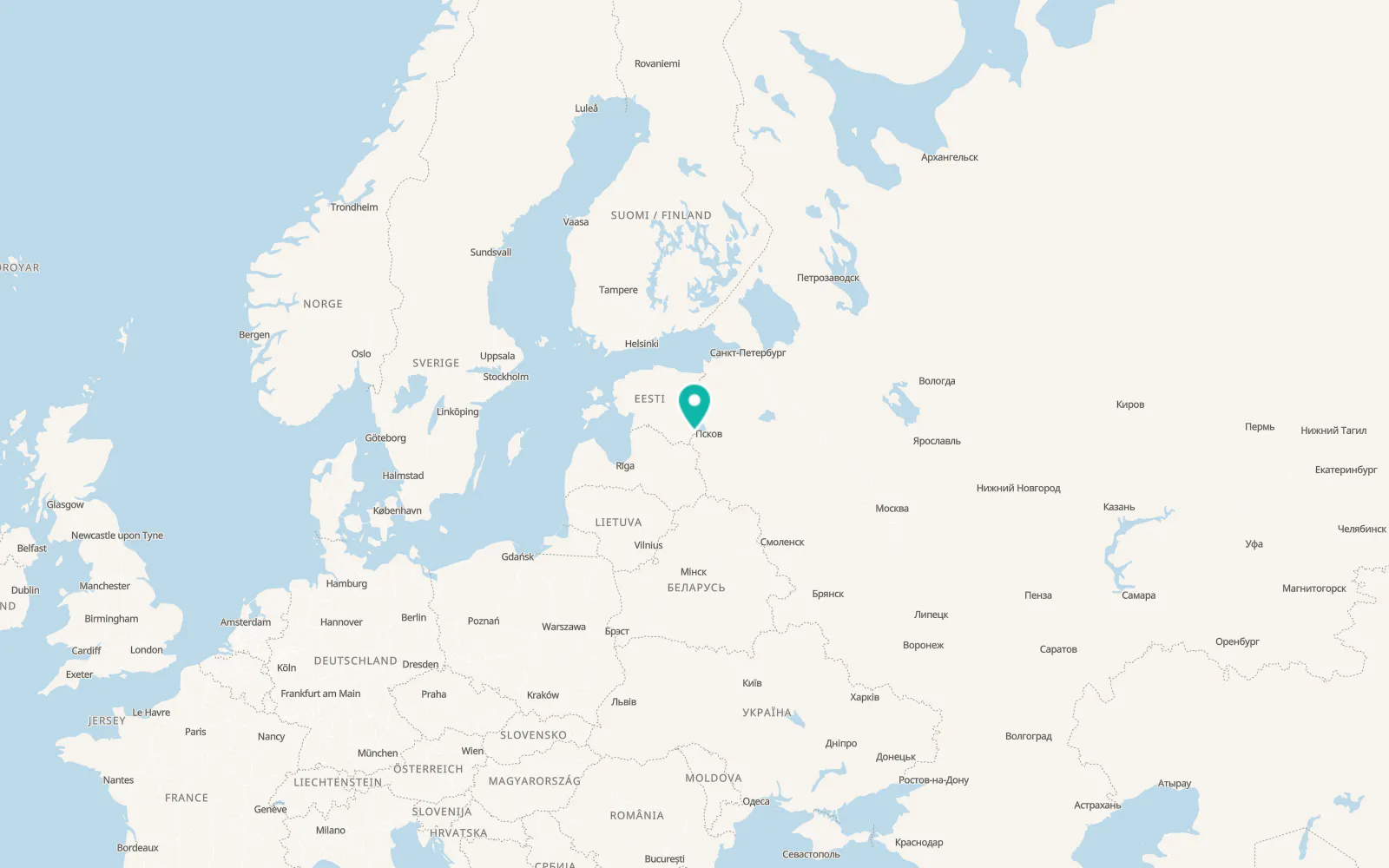 Map of Pechory