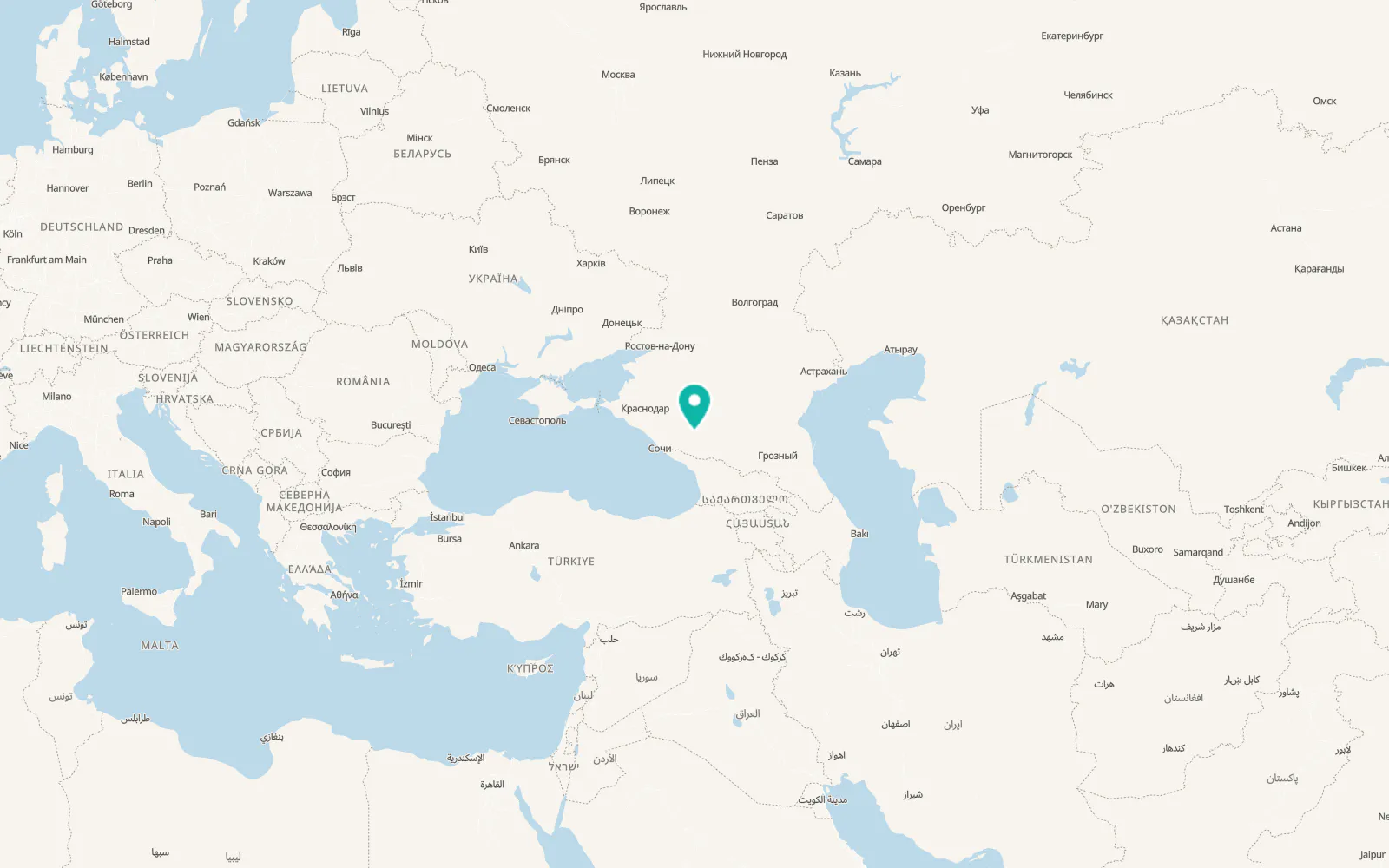Map of Peredovaya