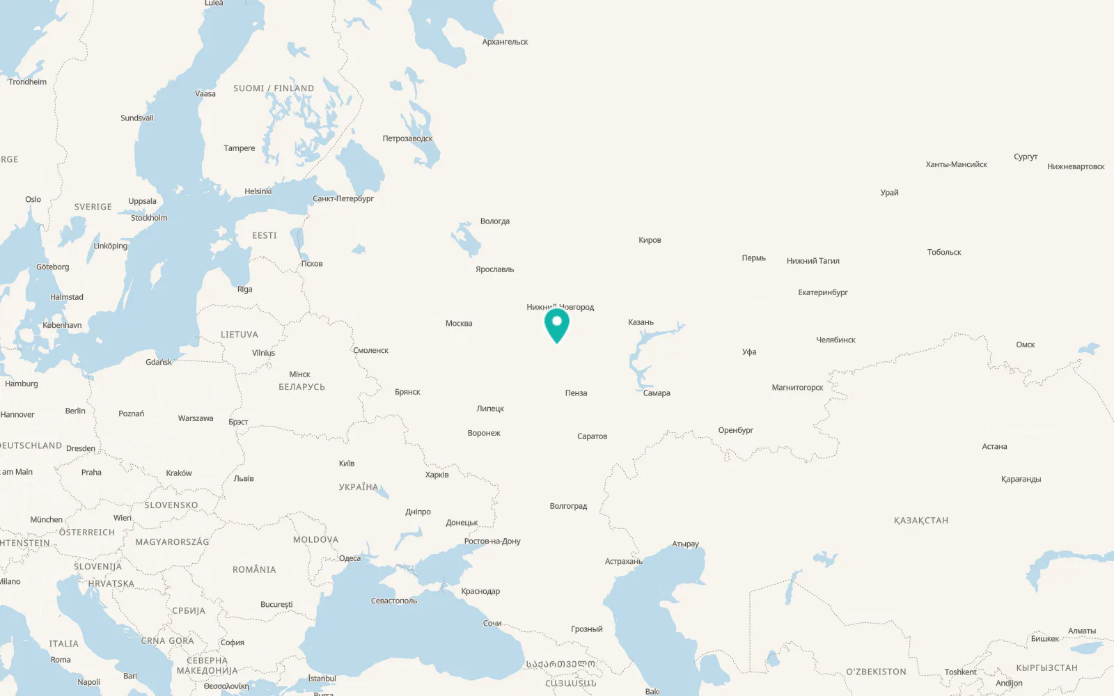 Map of Pervomaysk