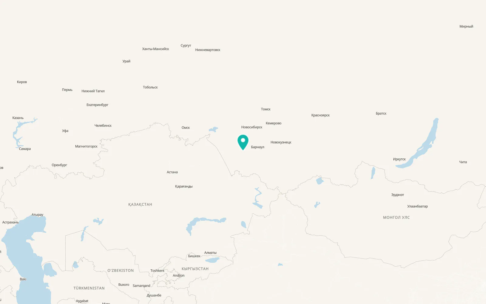 Map of Pervomayskiy