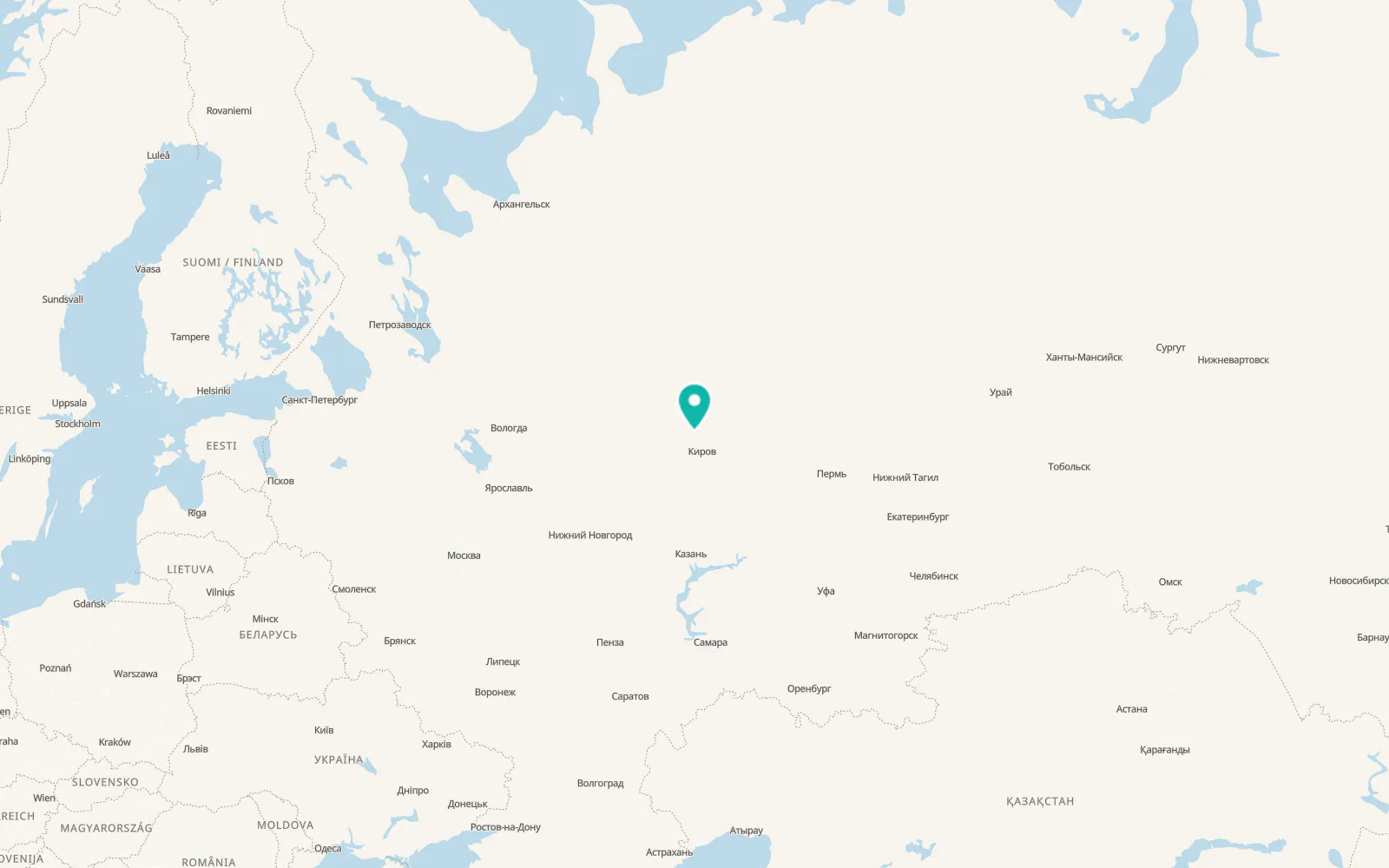 Map of Pervomayskiy