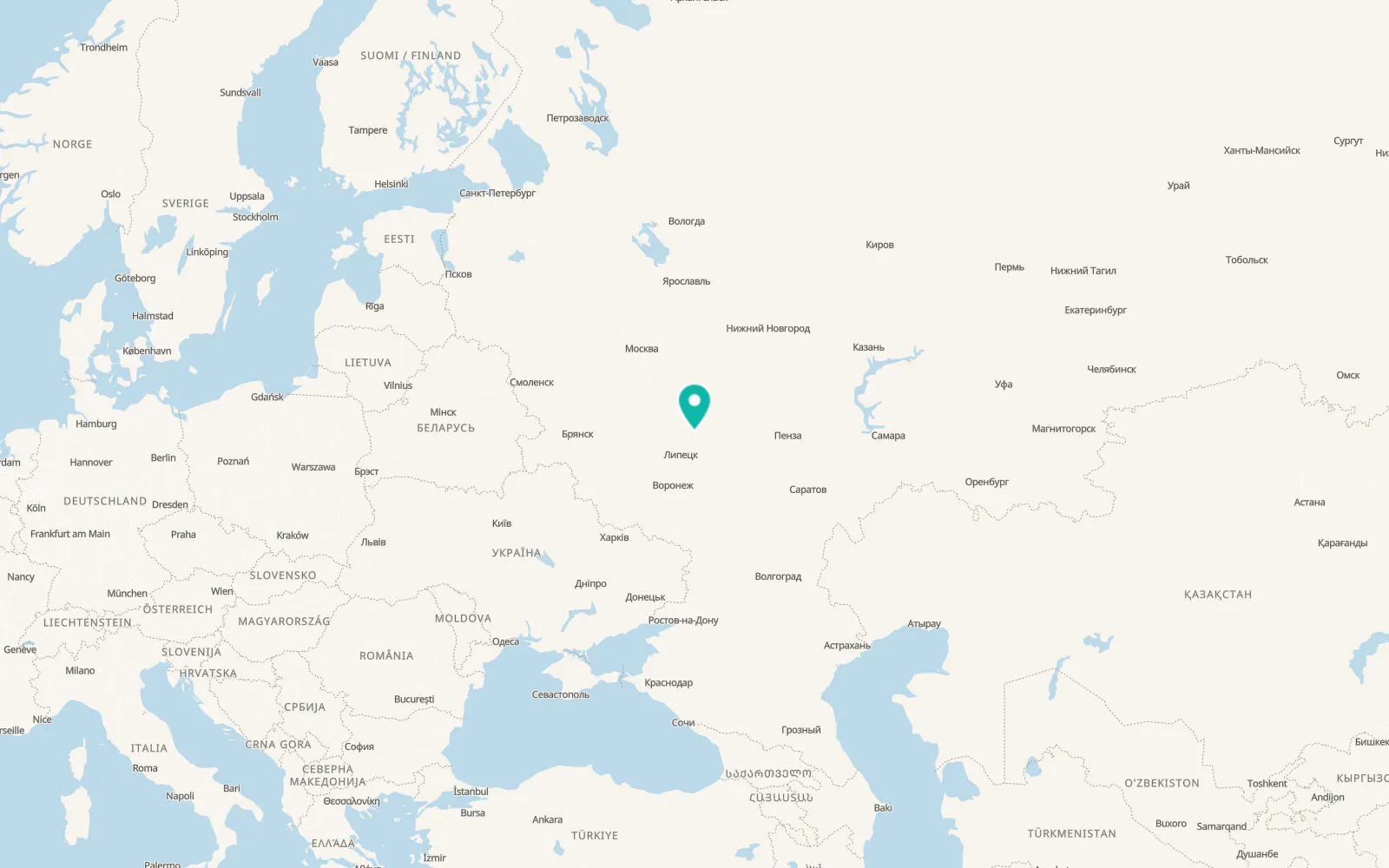 Map of Pervomayskiy