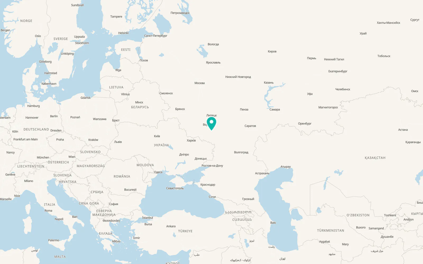 Map of Pervoye Maya