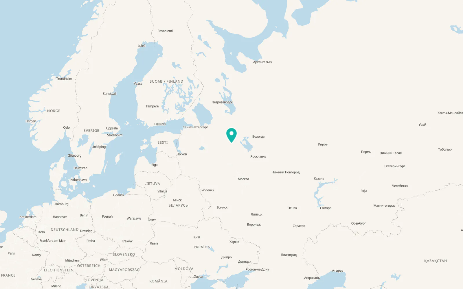 Map of Pestovo
