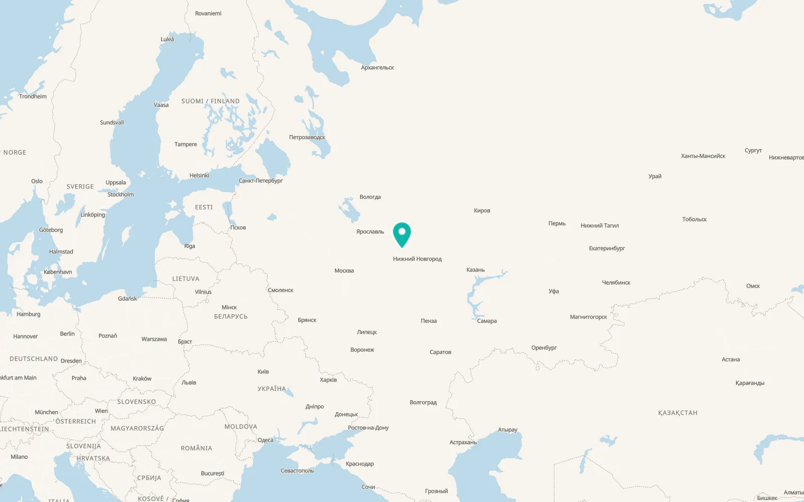 Map of Pestyaki