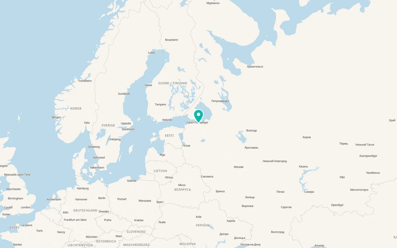 Map of Petro-Slavyanka