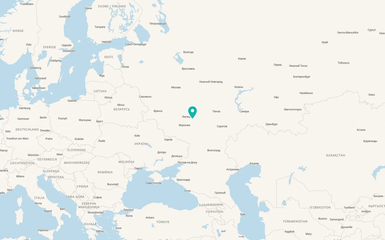 Map of Petrovskiy
