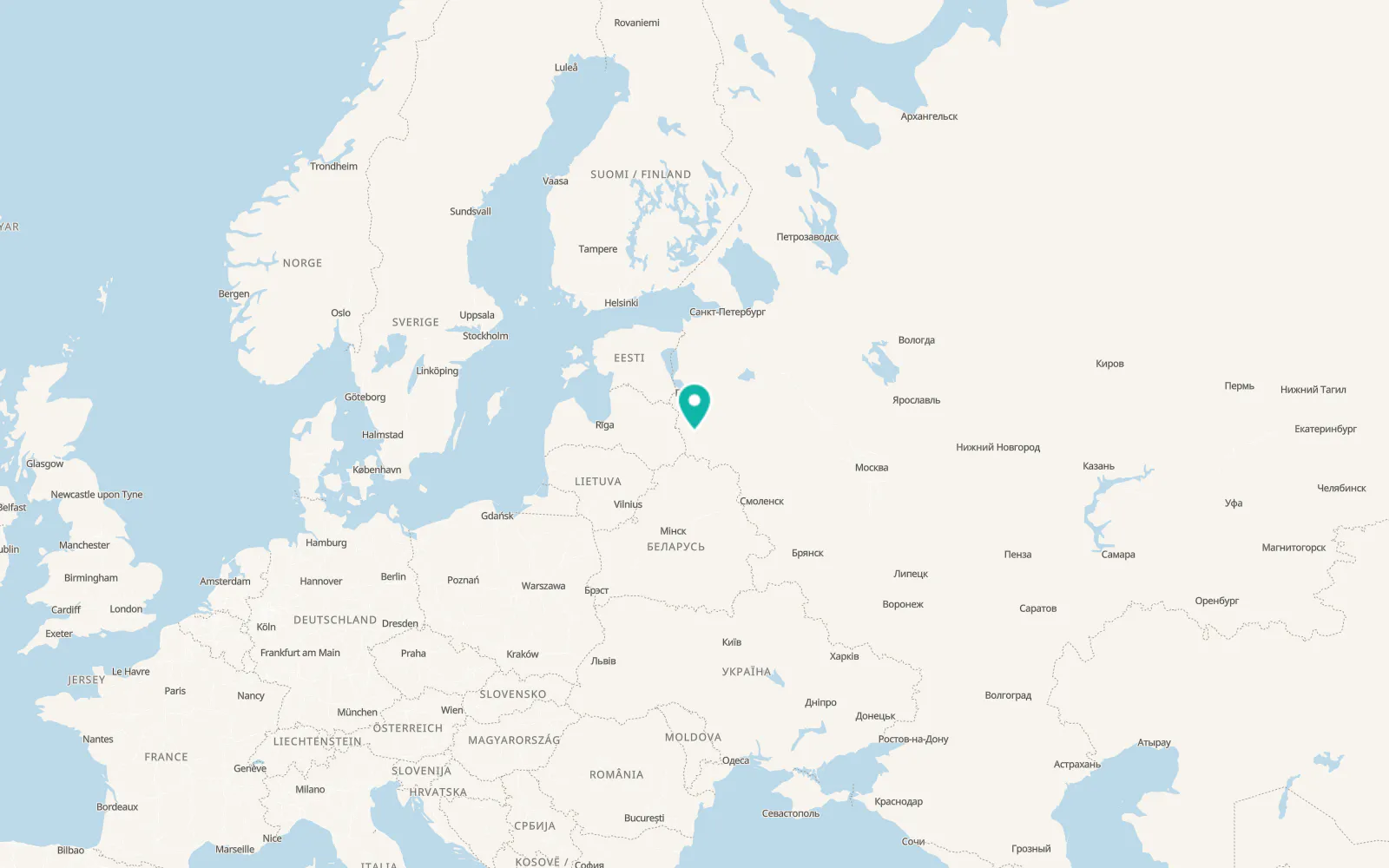 Map of Petrovskoye