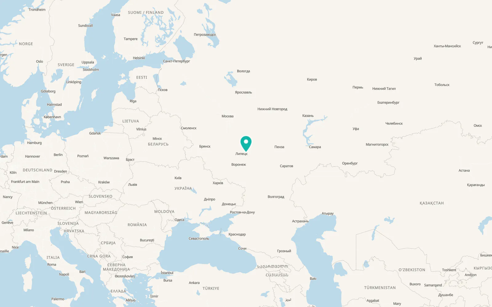 Map of Petrovskoye