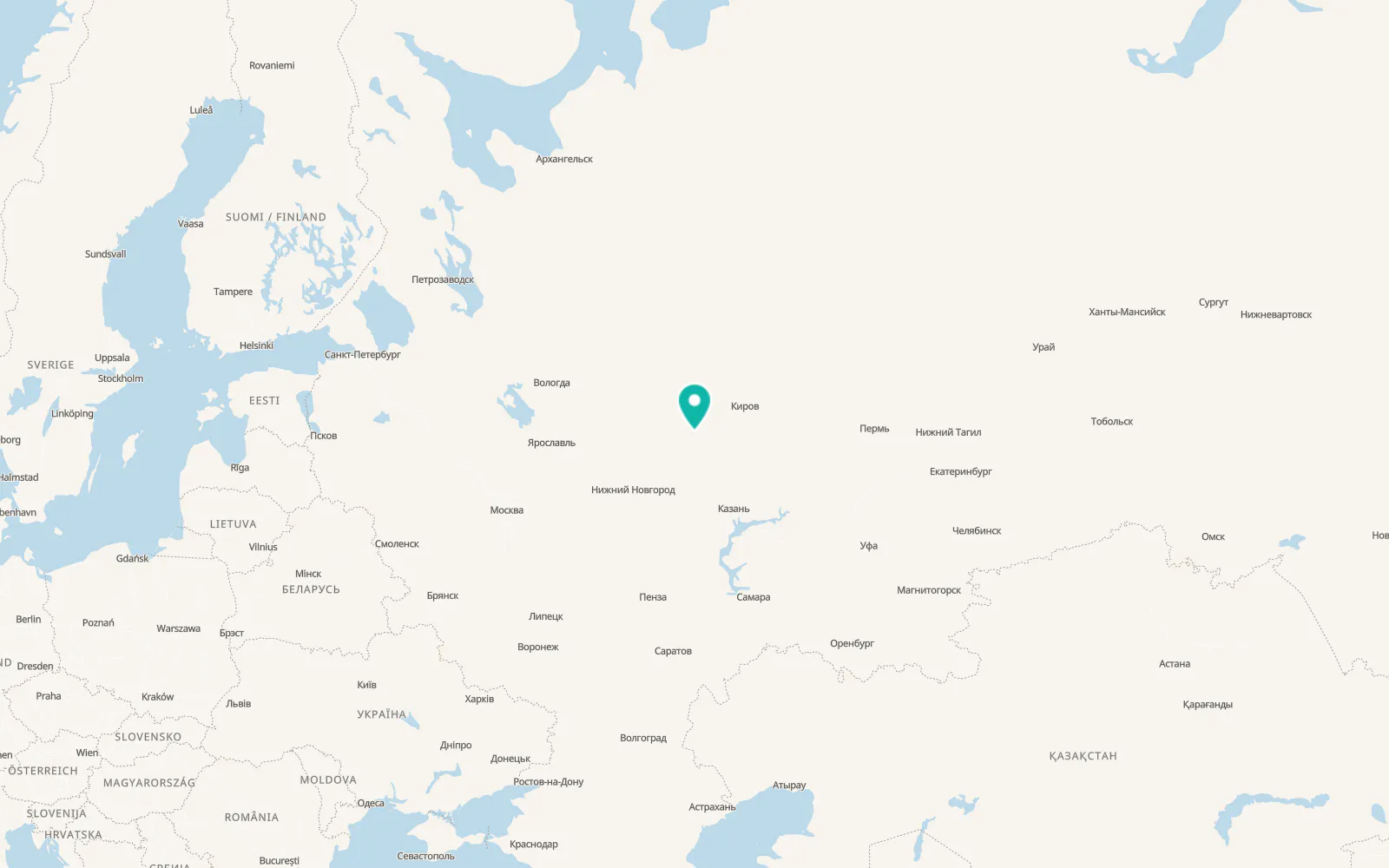 Map of Pizhma