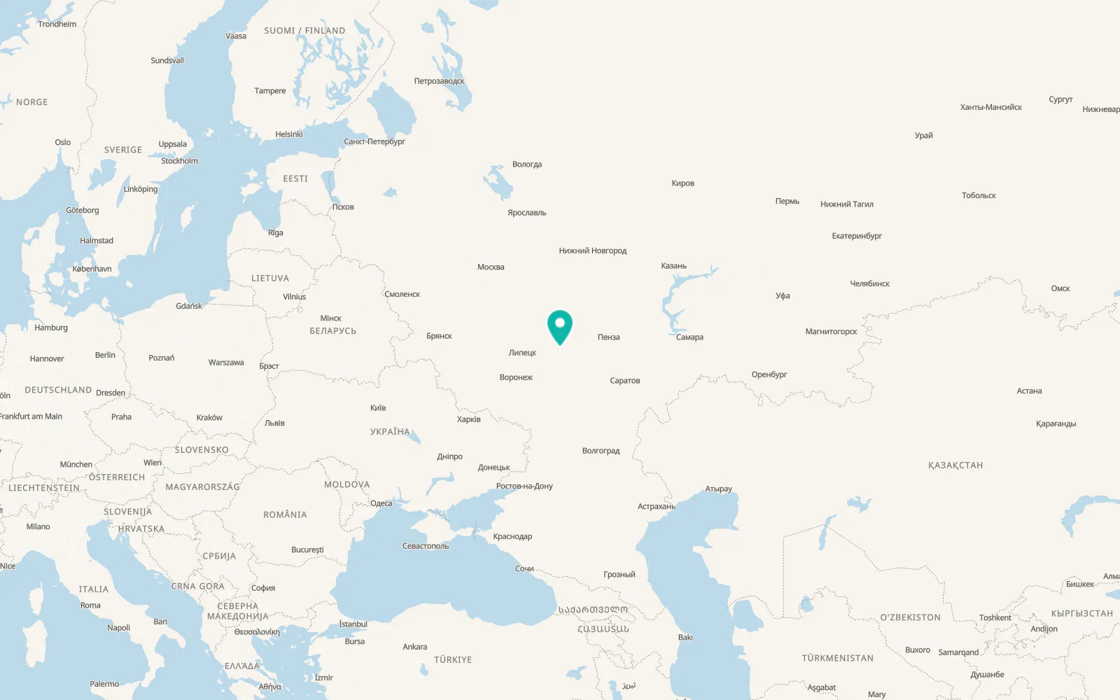 Map of Platonovka