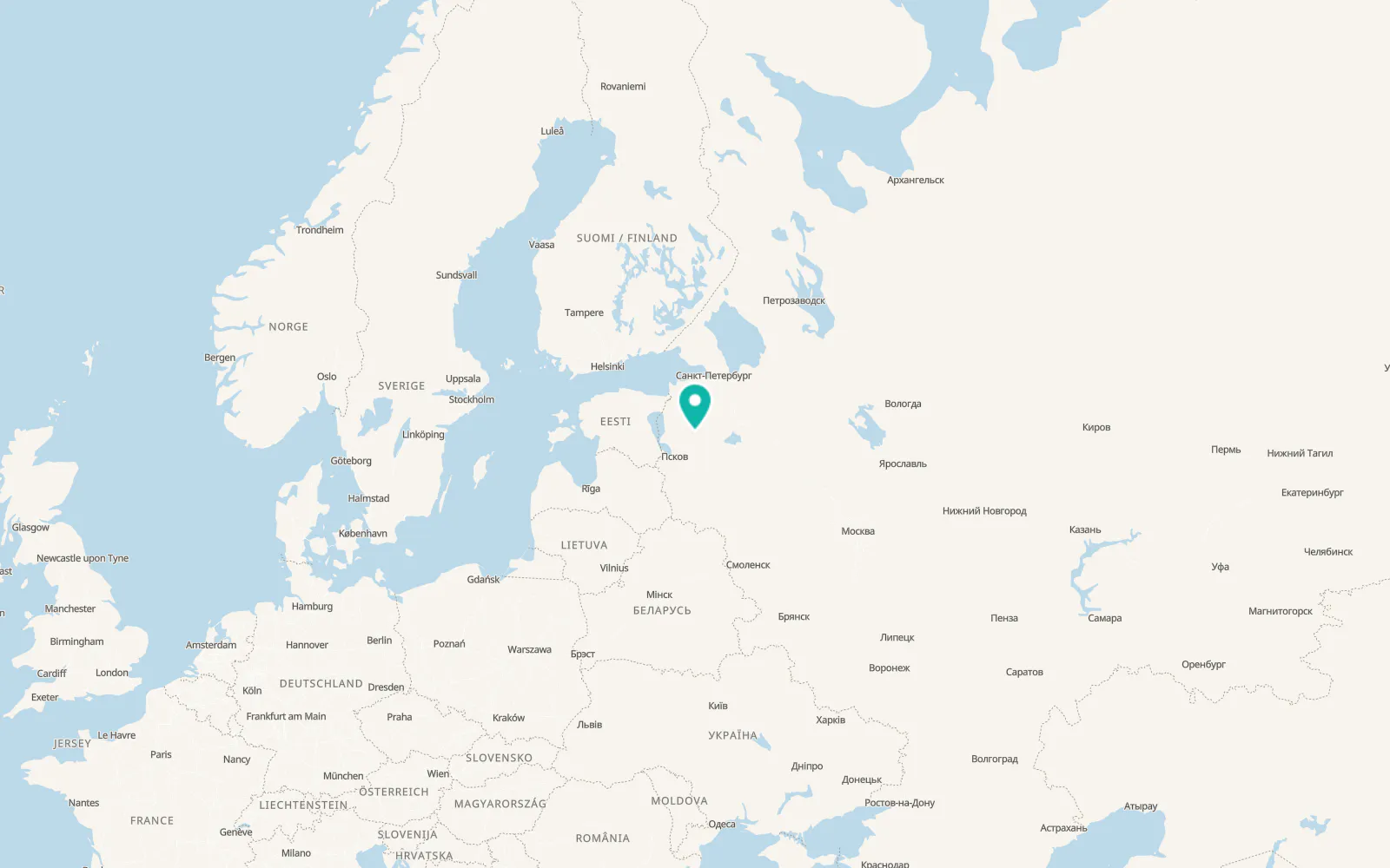Map of Plyussa