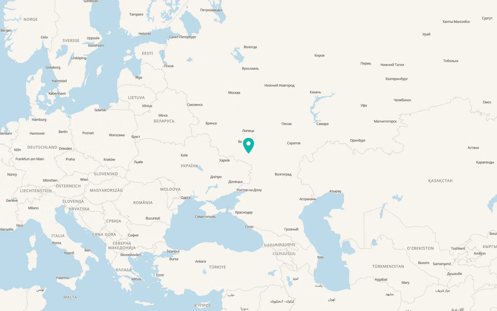 Map of Podgornoye