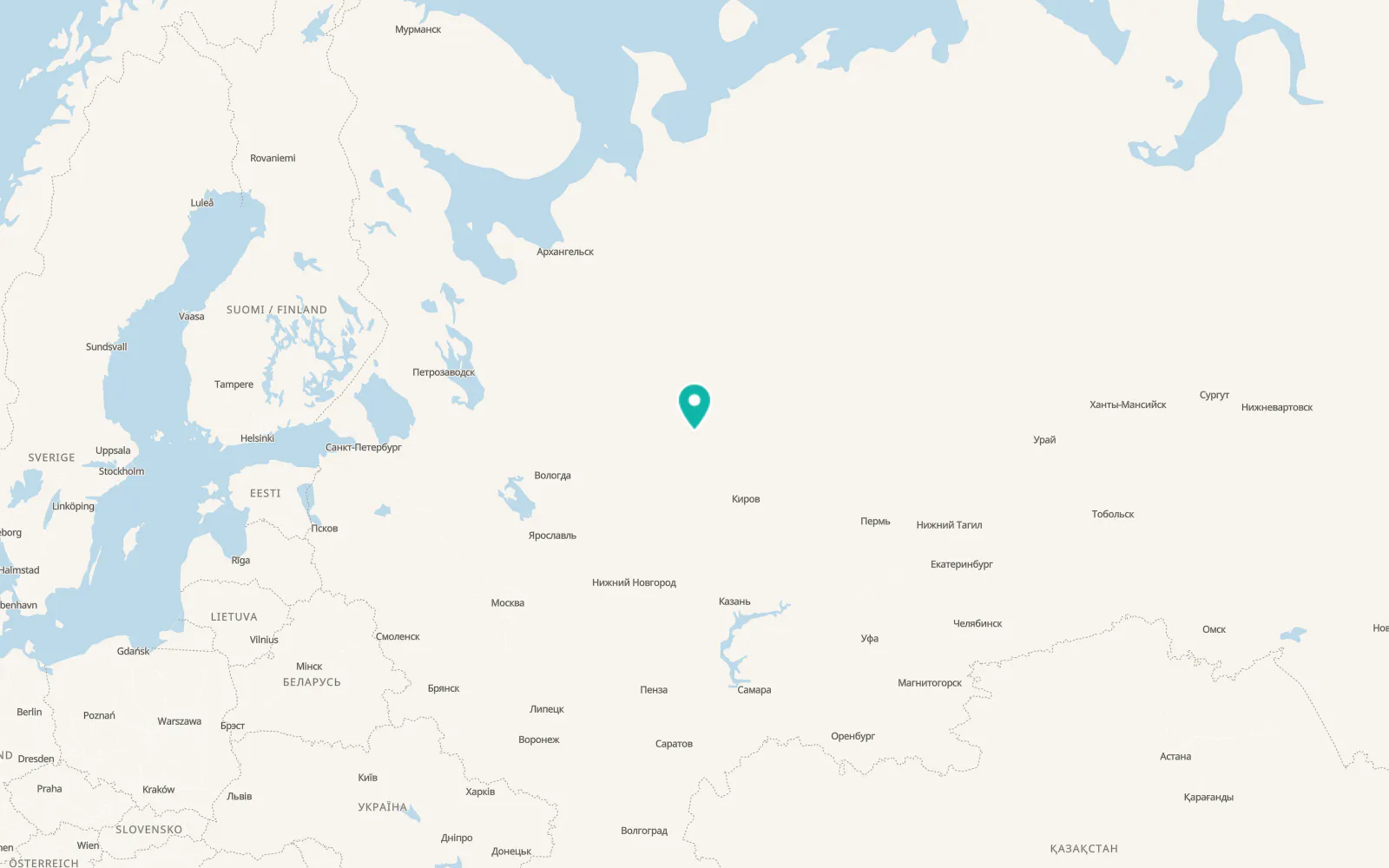 Map of Podosinovets