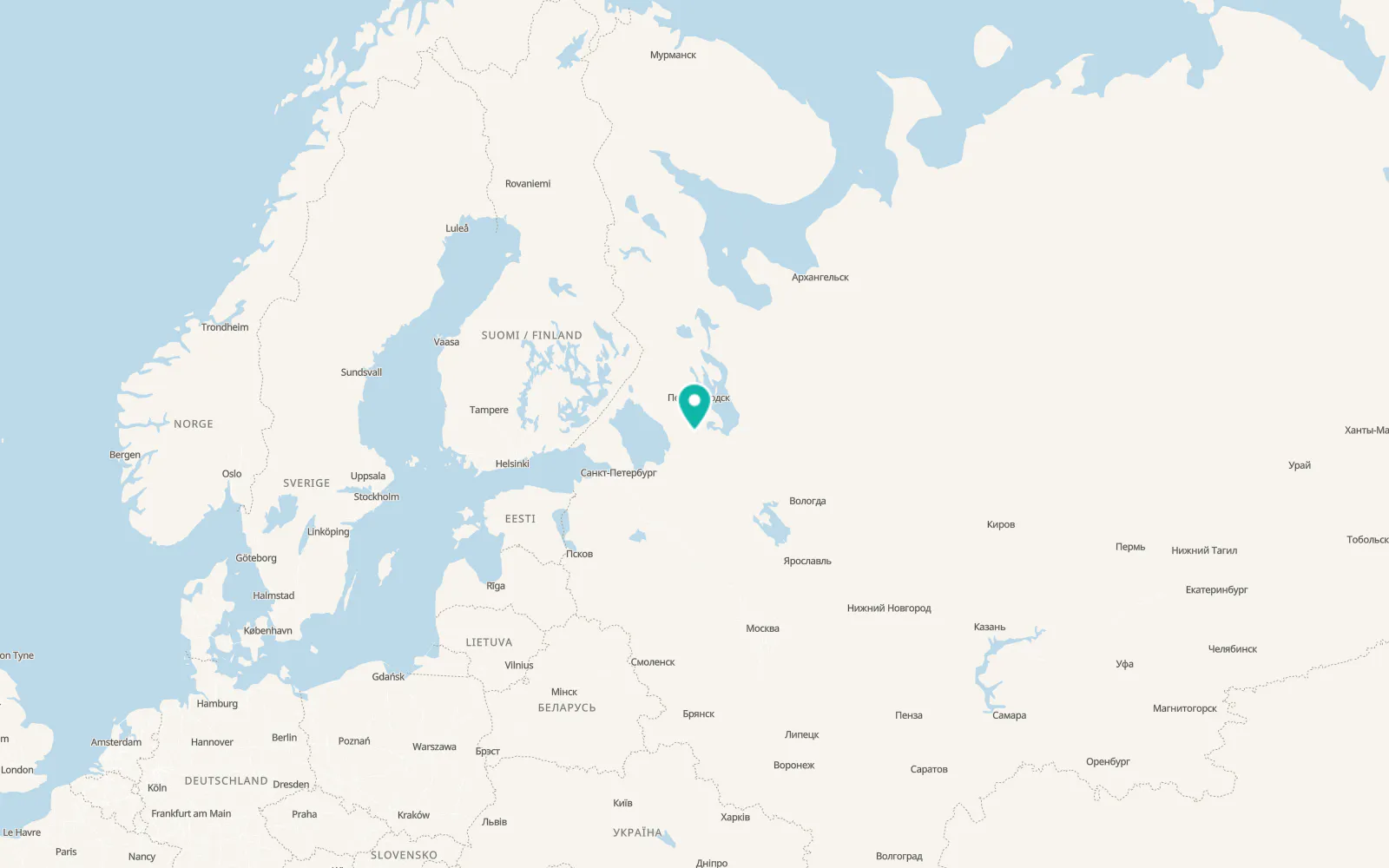 Map of Podporozh’ye