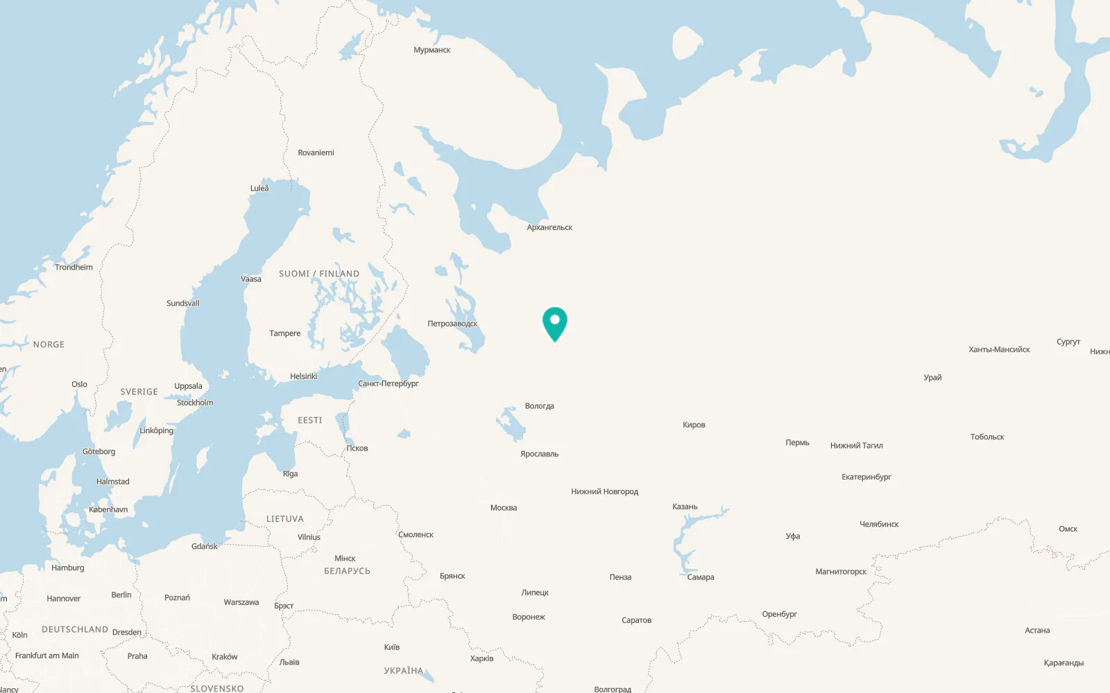 Map of Podyuga