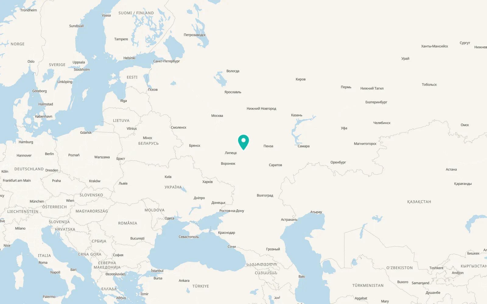 Map of Pokrovo-Prigorodnoye