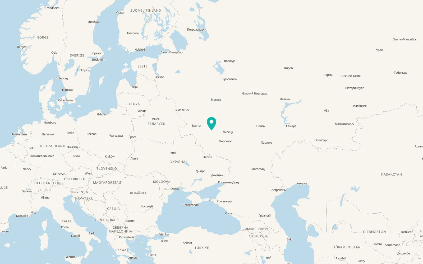 Map of Pokrovskoye
