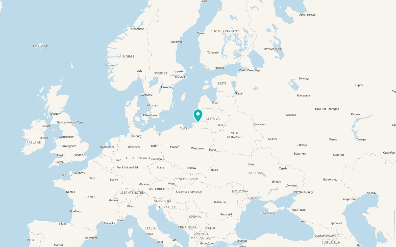 Map of Polessk