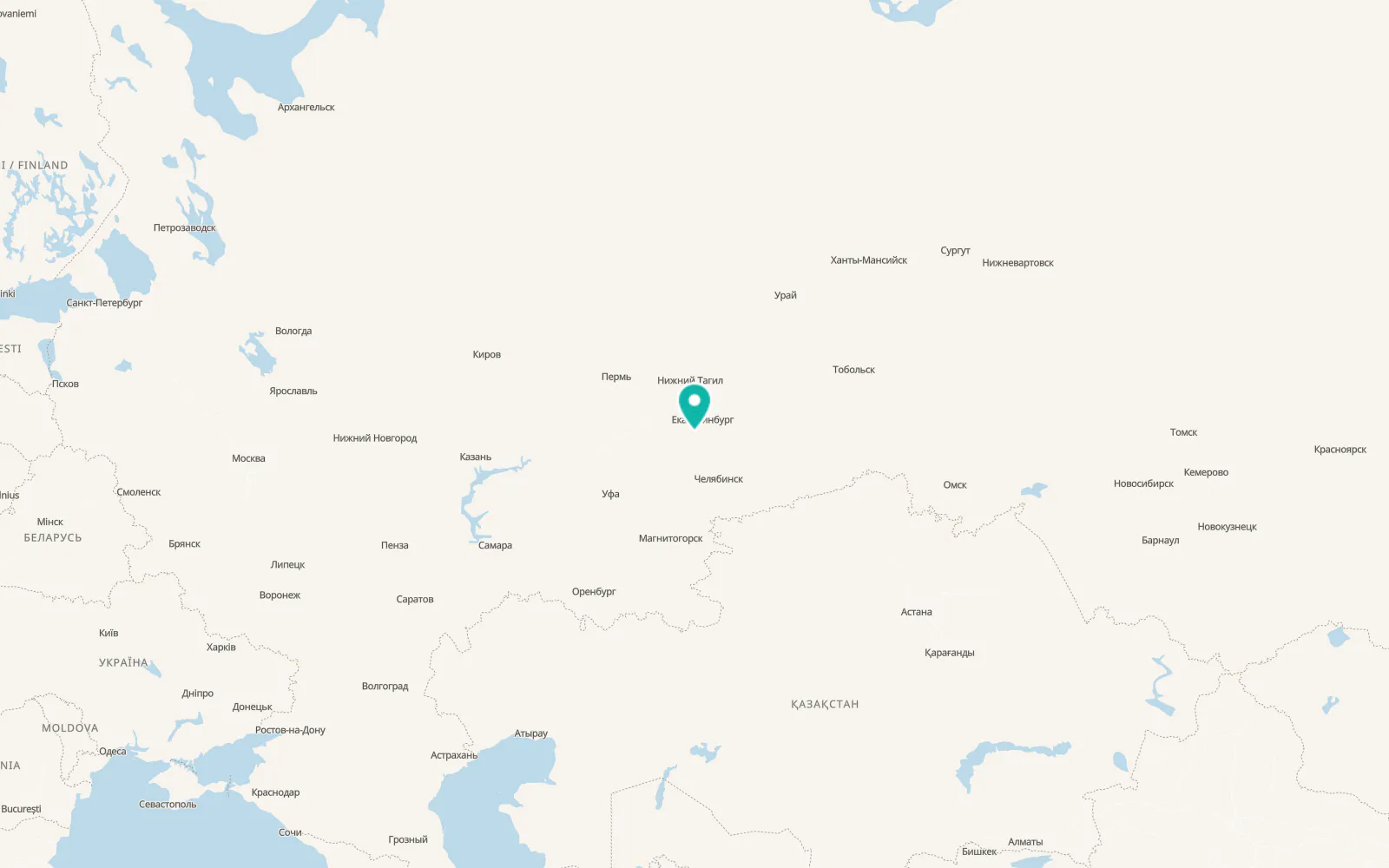 Map of Polevskoy