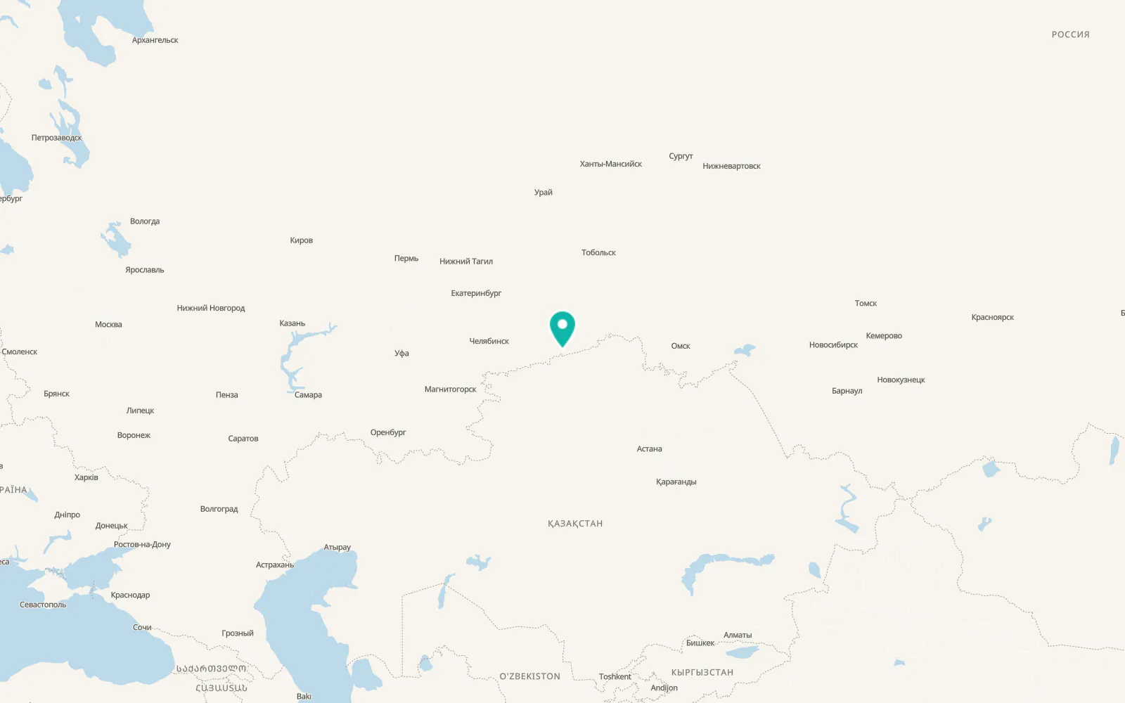 Map of Polovinnoye