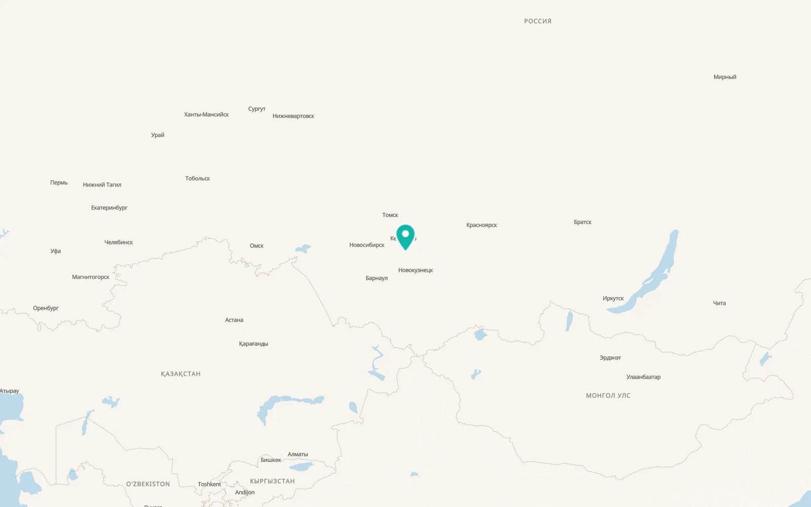Map of Polysayevo