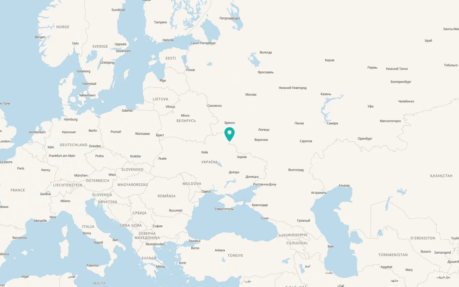 Map of Popovo-Lezhachi