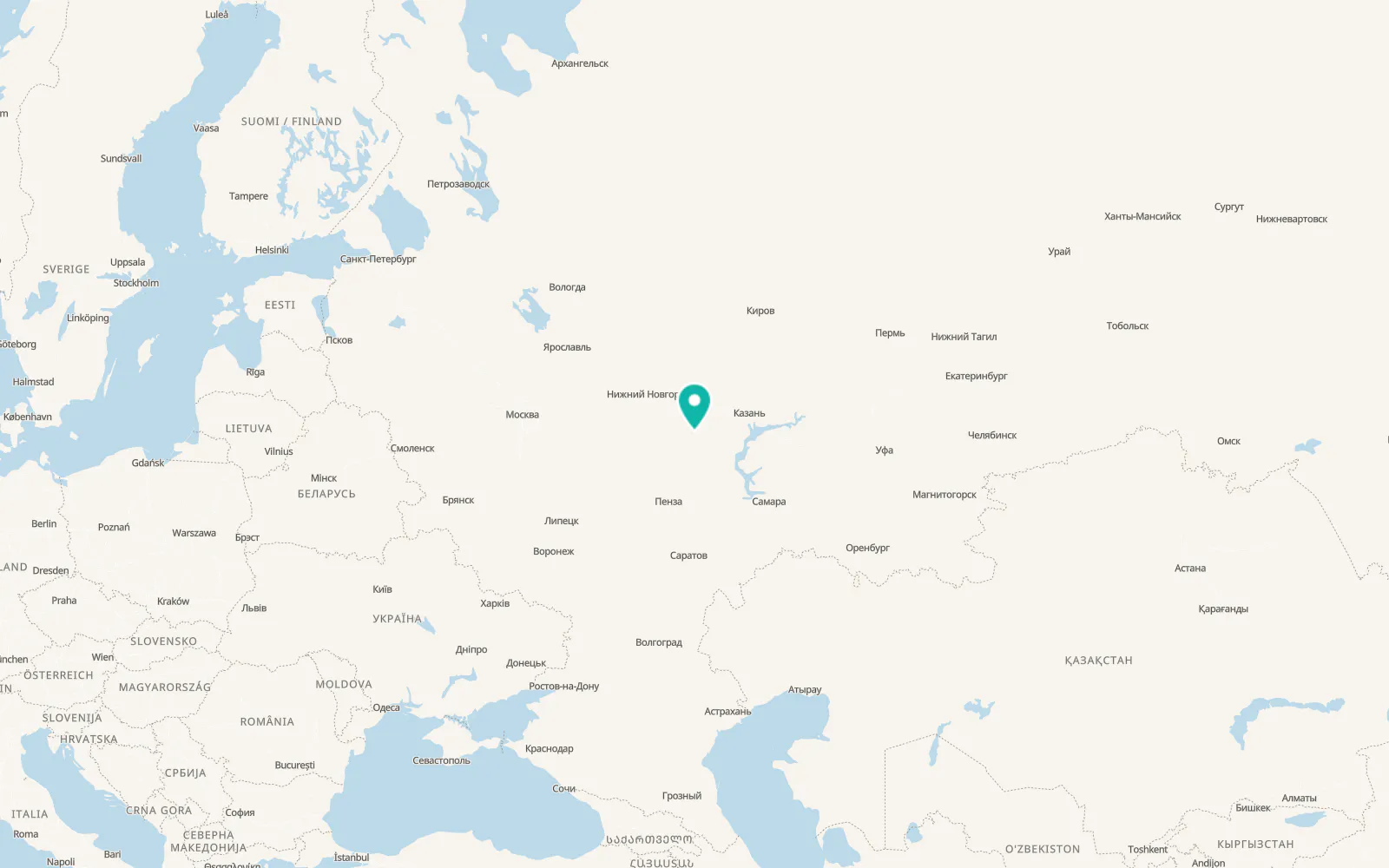 Map of Poretskoye