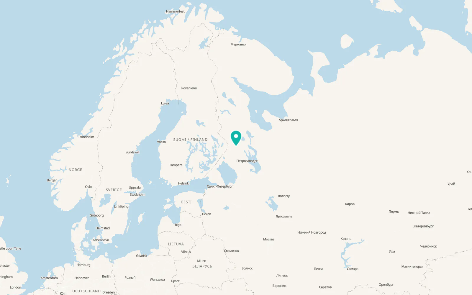 Map of Porosozero