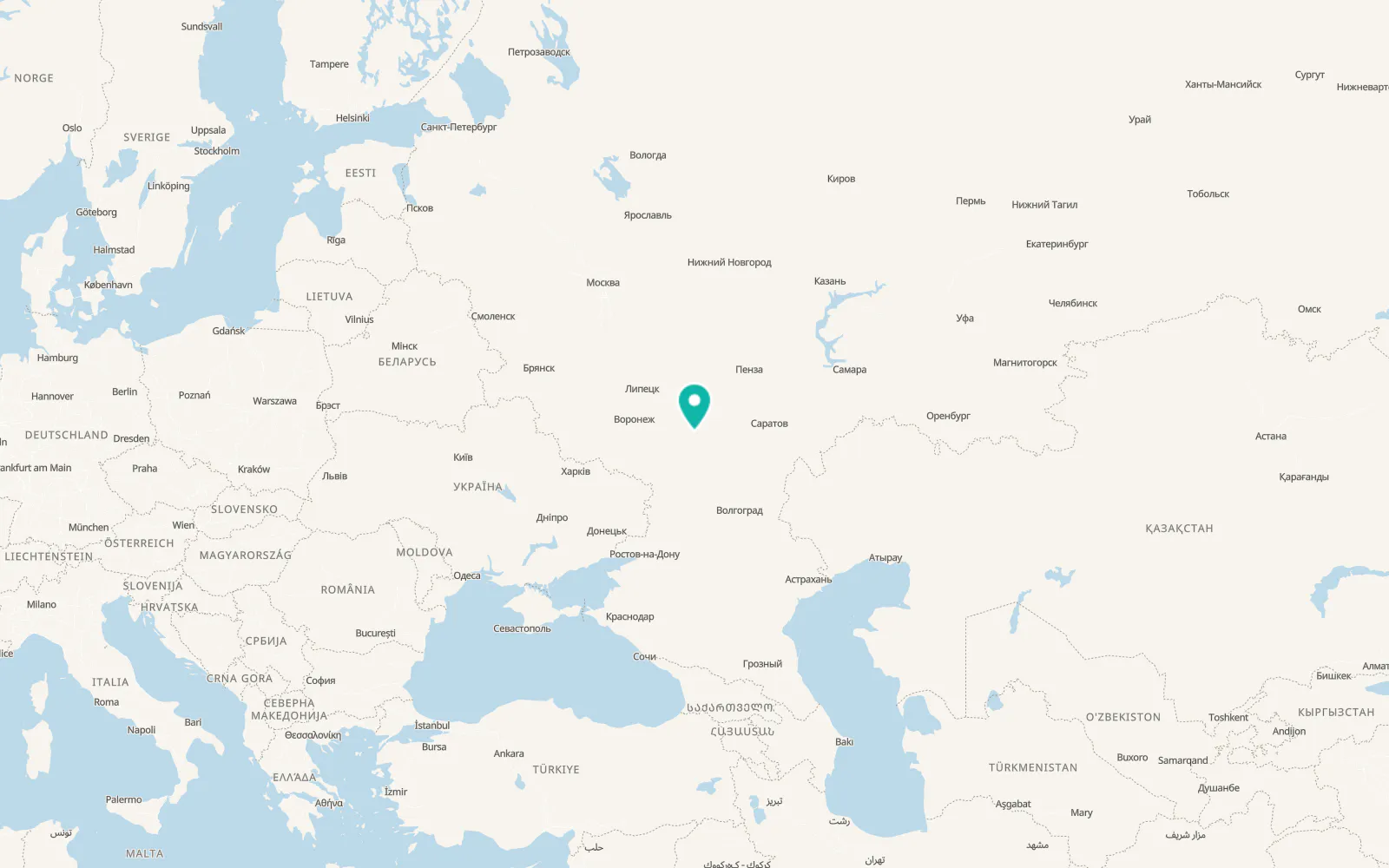 Map of Povorino