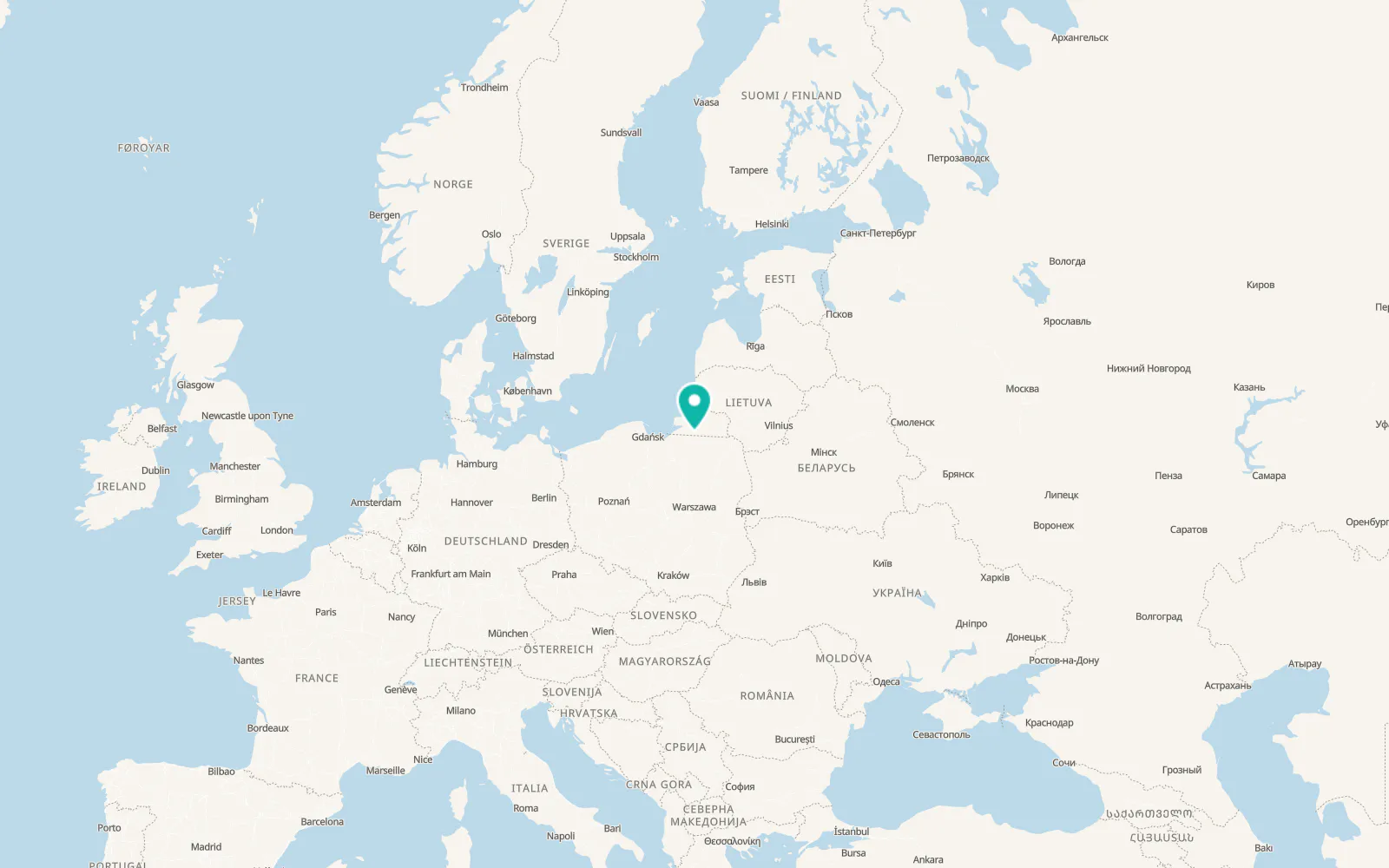 Map of Pravdinsk