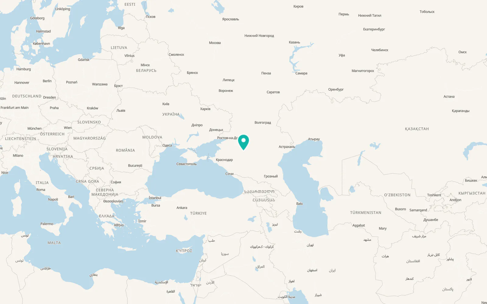 Map of Pregradnoye