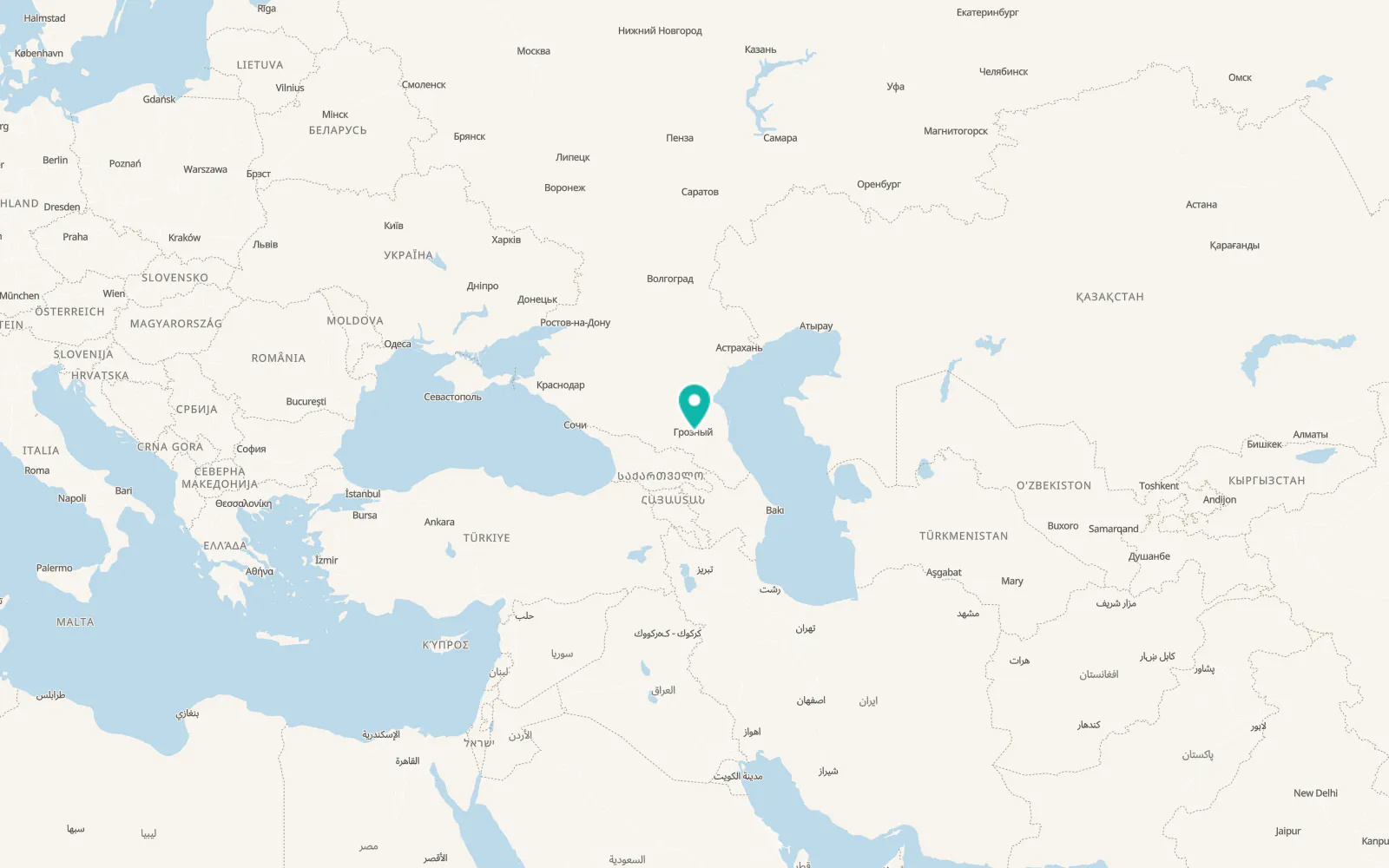 Map of Prigorodnoye
