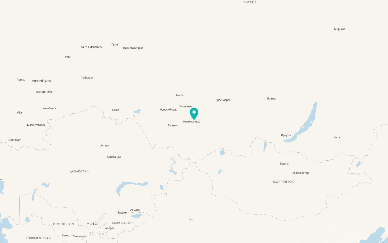 Map of Pritomskiy