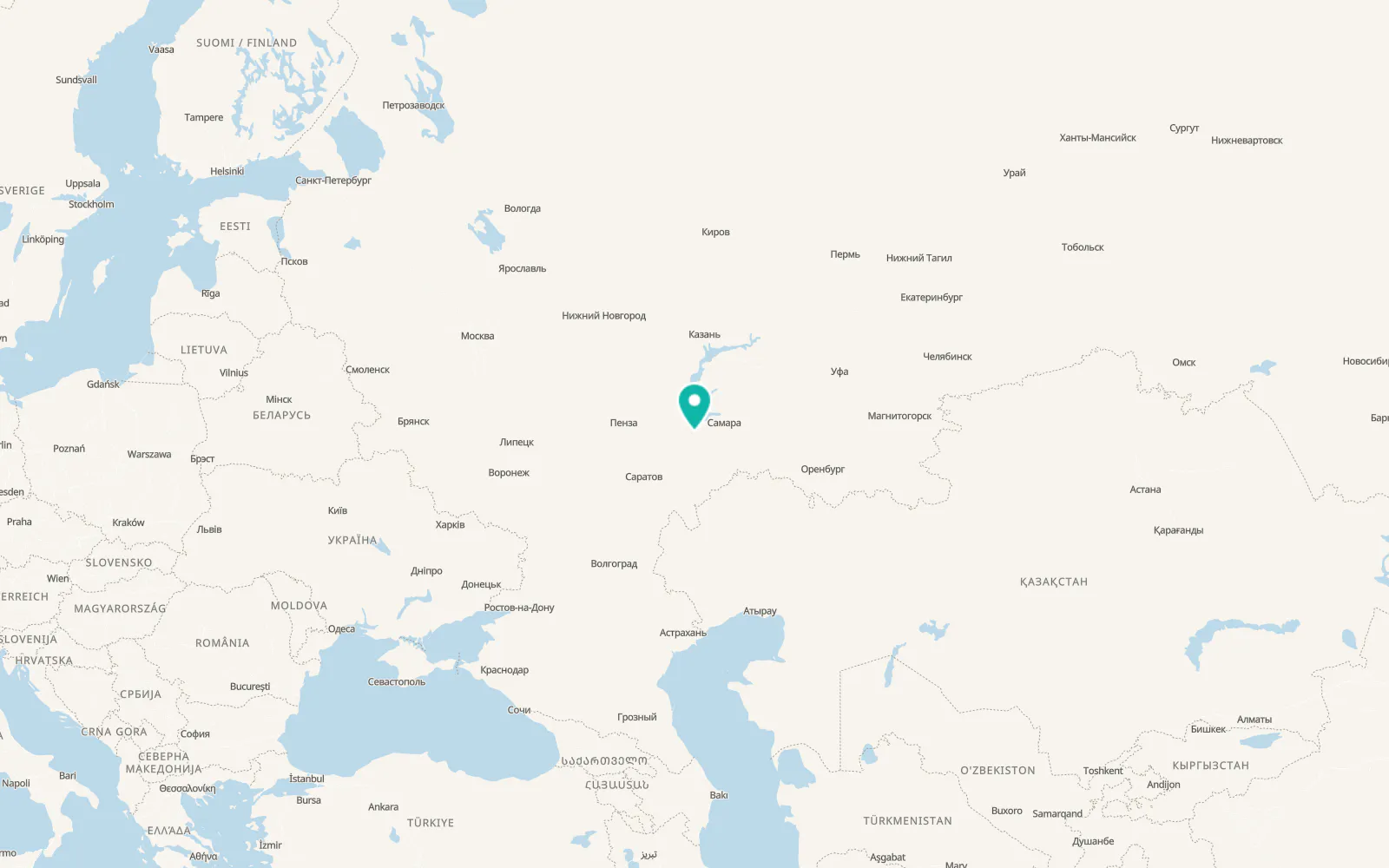 Map of Privolzh’ye