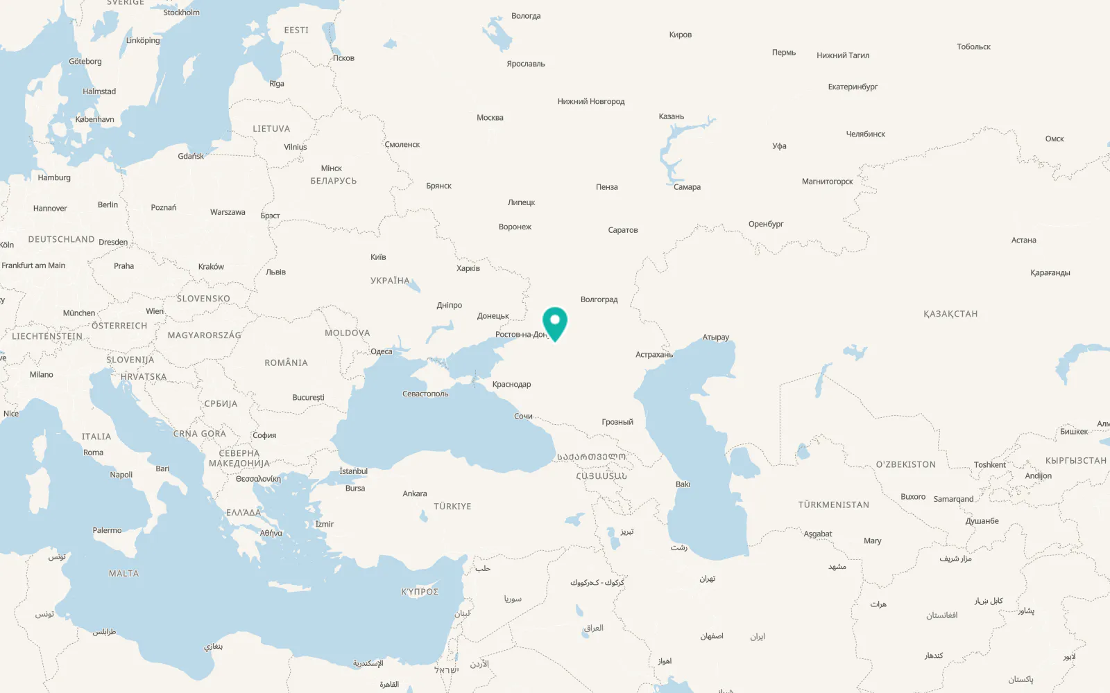 Map of Proletarsk