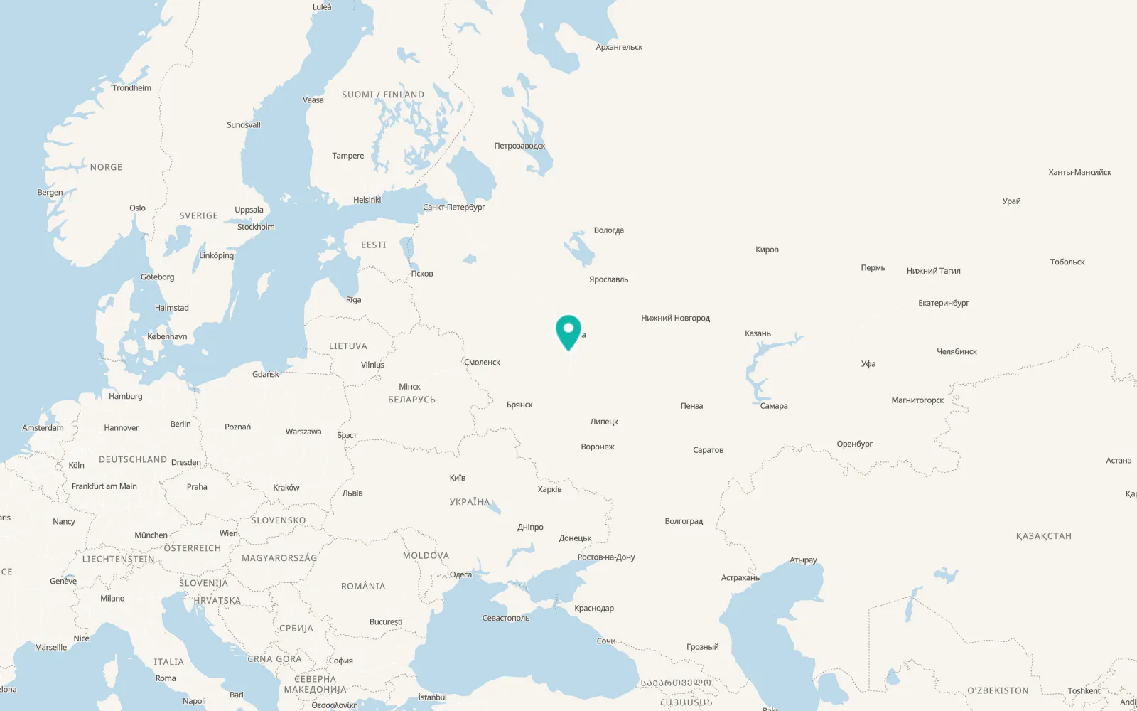 Map of Proletarskiy