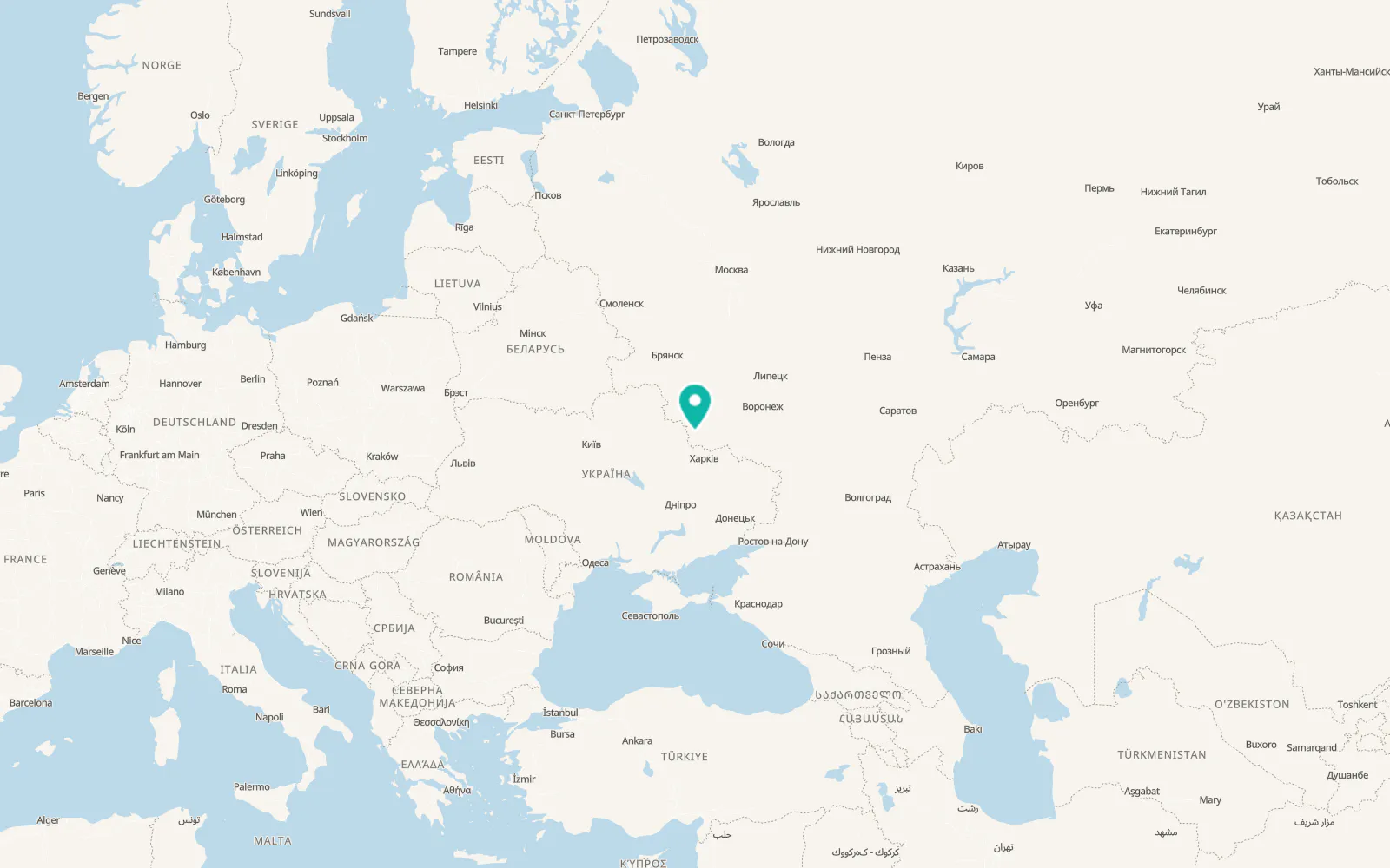 Map of Proletarskiy