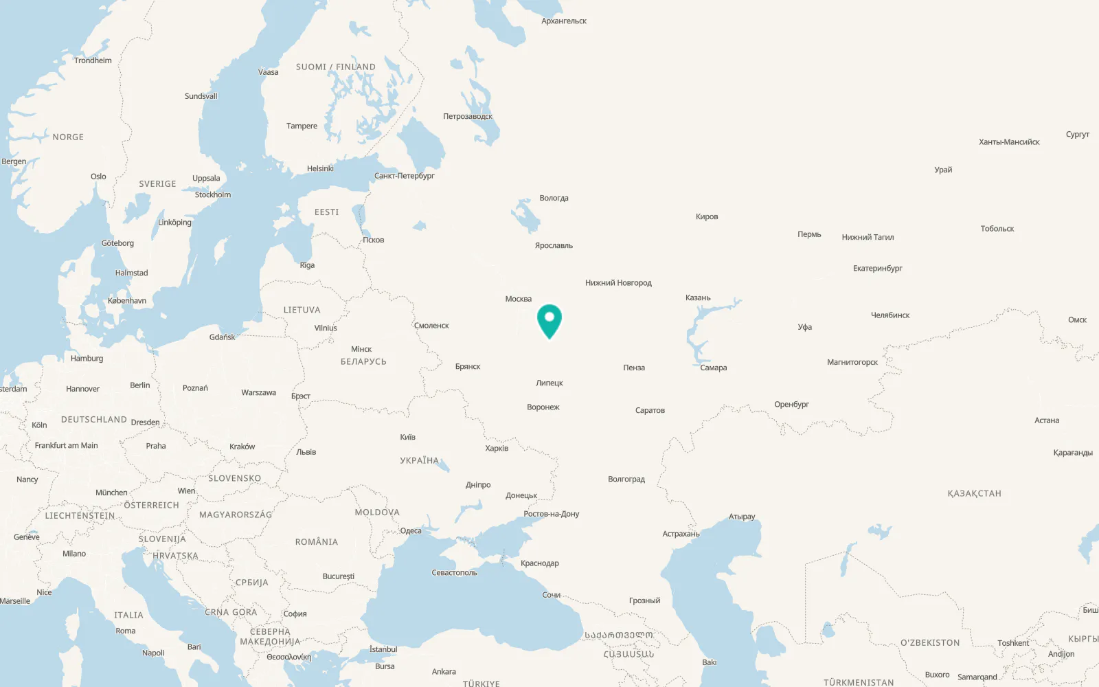 Map of Pronsk