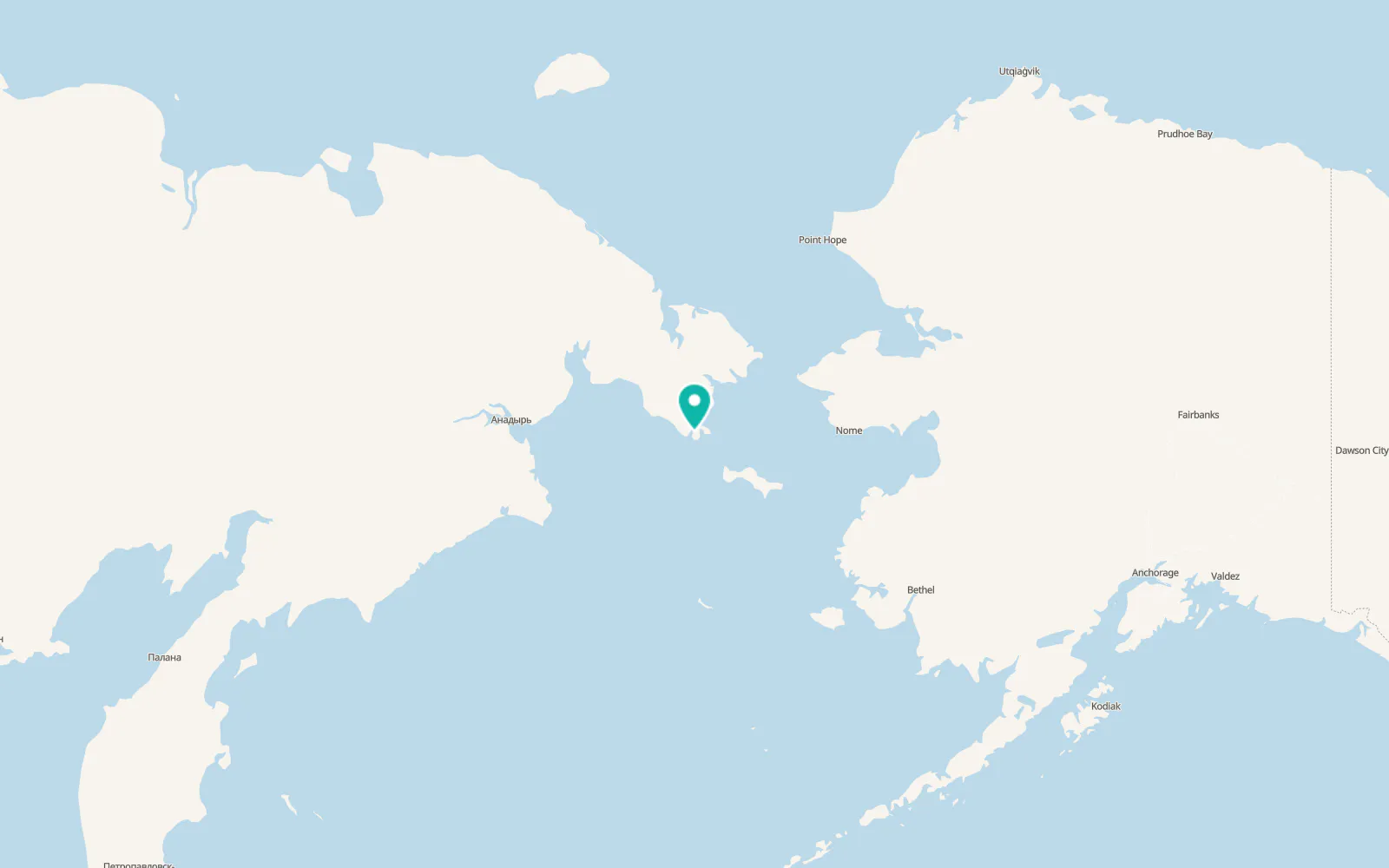 Map of Provideniya
